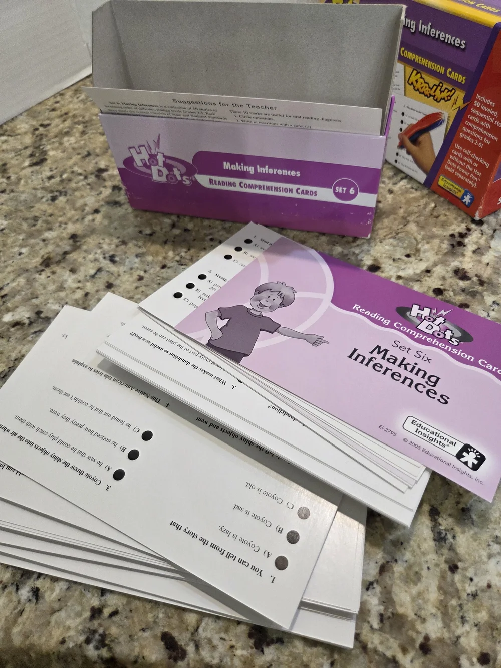 Hot Dots Making Inferences Reading Comprehension Cards Set 6 Grades 2-6 EI-2795